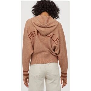 Pringle of Scotland x H&M Varsity Hooded Sweater in RARE Camel Color, Medium